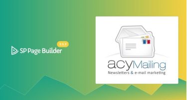 SP Page Builder intègre le formulaire Opt-in d'Acymailing