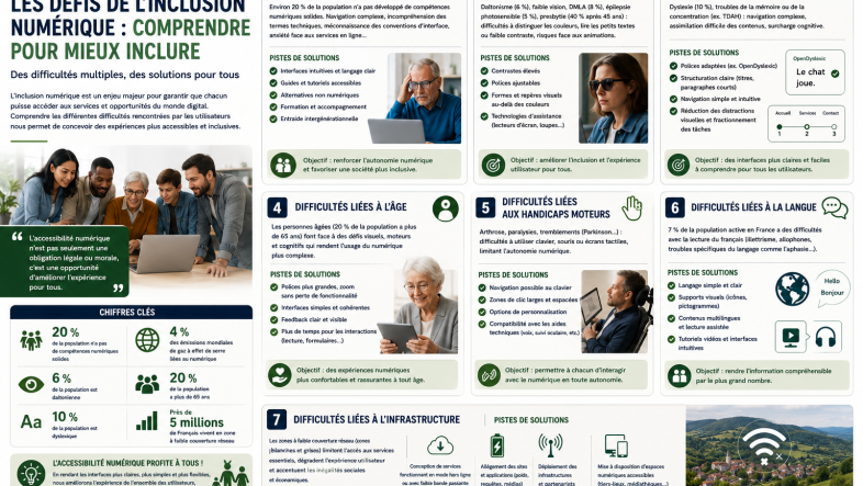 Les différents types de difficultés numériques