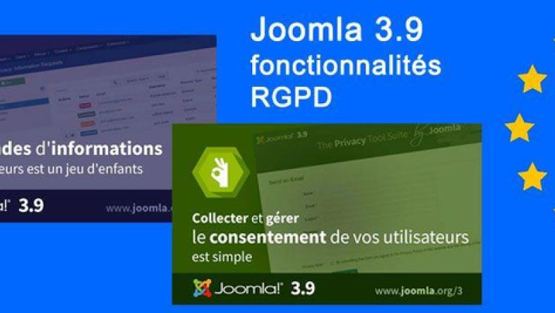 Les nouveautés de Joomla 3.9 pour le RGPD